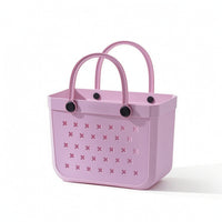 Tote Basket Open-Top Plastic Tote with Handles Lightweight for Pool