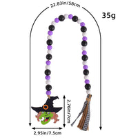 Halloween Wooden Bead Hanging Ornaments - Witch Castle Theme