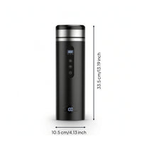 doubleUse Electric Heating Cup Digital Car Electric Heating Mug Compact Travel Kettle Stainless Steel for Travelers