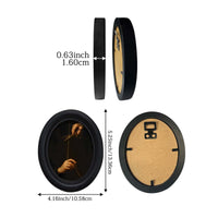 Black Oval Frame Desk Display Home Decor Gold Trim for Table