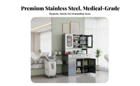 Stainless Steel Medical Cabinet Lockable with 2 Keys Medical Medicine Cabinet Organized Storage Hospital Instrument Locker for Beauty Salon, Lab