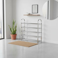 Stainless Steel Shoe Rack Large Capacity Multi-Tier Shoe Shelf Easy Assembly Household Furniture for Students, Dormitory, Entryway, Balcony