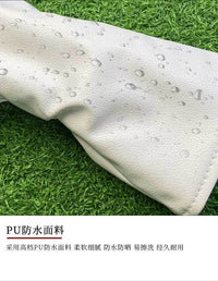 现货批发白色高尔夫球杆防护套防水PU材质高尔夫木杆套球杆保护套