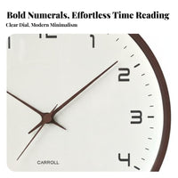 Nordic Hanging Clock Non-Ticking Minimalist Silent Clock Modern Analog Timepiece for Living Room, Bedroom, Kitchen