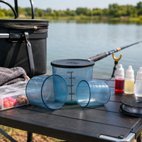 Fishing Bait Cups, Mixing Bait, Offshore Fishing Pond, Taiwan-style Fishing, With Scale, With Lid, Set of 4