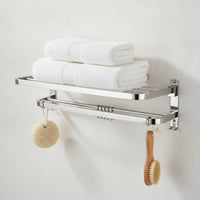 Bath Towel Shelf with Double Towel Bar-Oxidation-Resistant Resistant for Washroom