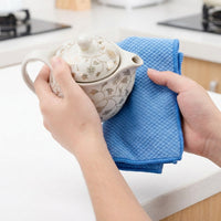 Microfibre Cloth and Cleaning Cloths, Fish Scale Cloths for Glass and Mirrors, Non Scratch Cloths with Locked Edges for Car and Dishwashing
