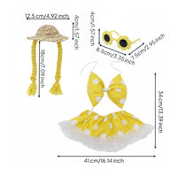 Polkas Dot Goose Ornament Hawaiian Theme Goose Costume Decor Cute Dress-Costume Design Outdoor Animal Decoration for Patio