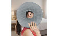 Rest Pillow with Ear Hole Zippered Waist Support Cushion Ergonomic Seating Cushion for Home