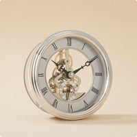 Round Clock Insert Metal-Look Bezel Clock Face Insert for Home Decor