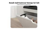 Space-Saving Tip-out Shoe Cabinet Multifunctional Entryway Shoe Bench Cabinet Stable Structure Home Furniture Sturdy Construction for Apartment Dwellers, Homeowners, Families, Mudroom, Living Room, Bedroom, Closet