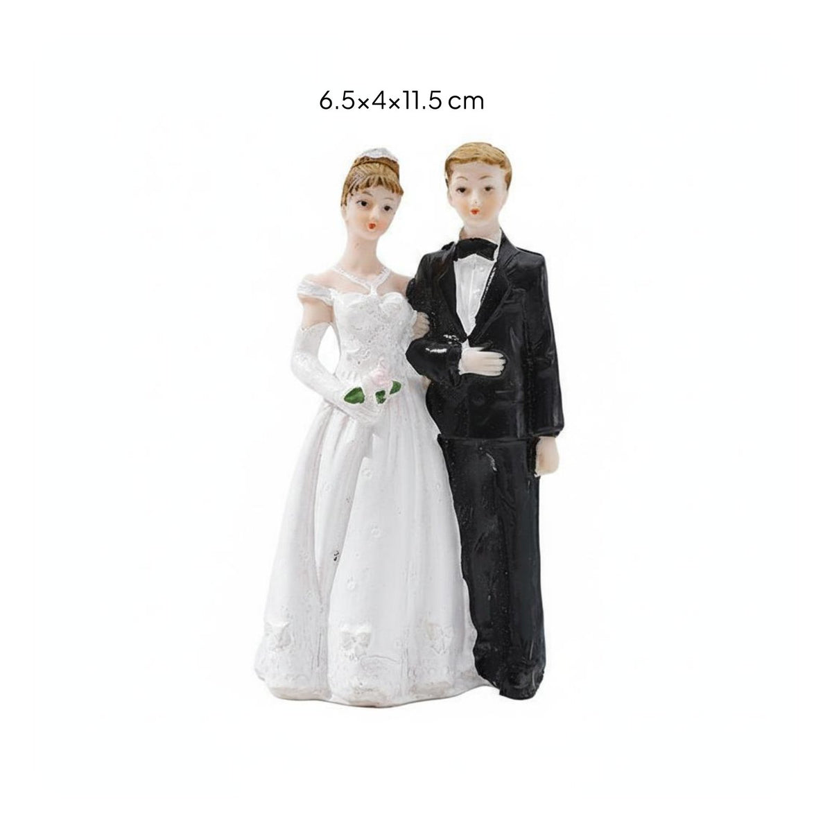 2 Pieces Romantic Bride Groom Topper European Design Wedding Cake Figurine