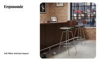 Wooden Seat High Chair With spinerest Bar Stool Minimalist Design for Dining Room