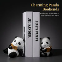 Cute Panda Bookends - Doctor Panda Design