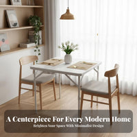 Square Folding Table Space-Saving Collapsible Square Table Foldable Design