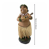 Hawaiian Girl Dashboard Doll Dancing Grass Skirt Girl Car Ornament for Desk