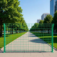 Double Wire Mesh 4.5mm Galvanized Low Carbon Steel Fence 3m Green Highway Falling Object Prevention Fence