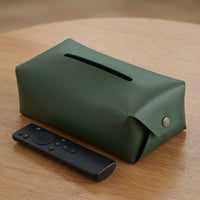 PU Leather Decorative Tissue Box, Rectangular 17×12×8.5 cm, Elegant for Office, Living Room, Modern Luxury Design