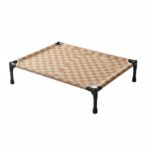 Elevated Pet Cot Checkered Pillowless Pet Cot Dampness Resistant
