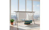Space Saving Foldable Clothes Drying Rack Heavy Duty Freestanding Clothes Horse Easy Assembly Extendable Garment Rack Large Capacity for Balcony, Indoor, Outdoor