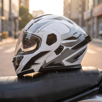With Dual Visor | DOT Certified, Aerodynamic, Helmet with Headset, for Daily Commuting