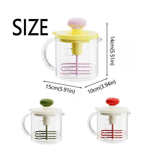 Push down Egg Beater Large Capacity Egg Whisker Cup Multi-Functional