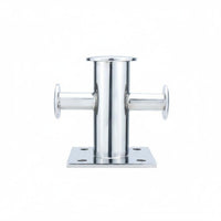 Cross Bollard Heavy Duty Dock Bollard Mirror-Polished Stainless Steel Mooring Post for Professionals