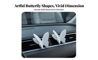 2 Pieces Butterfly Plaster Piece White Wall Decor Easy to Paint