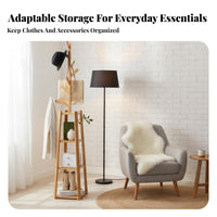 Freestanding Coat Tree Space-Saving Treedesign Coat Rack Stable Base for Bedroom