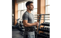 Padded Hybrid Weightlifting Belt Adjustable Weightlifting Belt with Quick-Release Buckle Textured Long-Lasting for Lifters, Athletes, Workouts