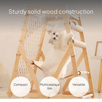 Cat Tree with Sisal Scratching Post and Wood Tower