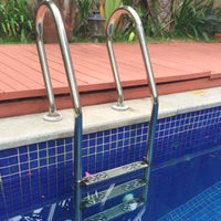 Long-Lasting Stainless Steel Pool Ladder Polished in-Ground Pool Ladder Stable Heavy-Duty for Backyard Pools