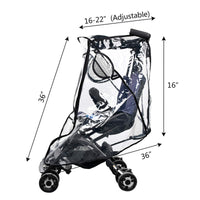 Baby Stroller Cover Waterproof PVC Transparent Dustproof Scratch-Resistant