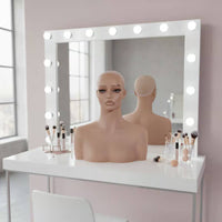 Hairpiece Display Head PVC Mannequin Bust Smooth Surface Earring Display Head for Salon