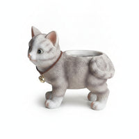 Cartoon Cat Planter Mini Cute Animal Pot Textured