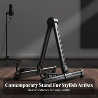 V-Shaped Guitar Stand Lightweight Portable Guitar Floor Stand Padded Protection Universal Instrument Holder for Travel