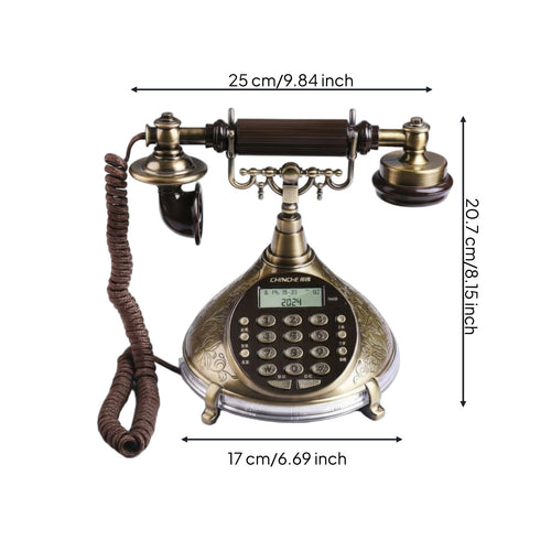 Decorative Landline Telephone Retro Design Antique Landline Phone Handset Keypad