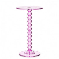 Acrylic Side Table Clear Round Side Table Glossy for Living Room, Reading Corner