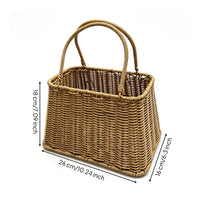 Woven Storage Basket with Handles Hand-Carry for Gift Presentation