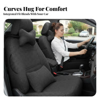 Full Car Seat Cover Set Universal Fit Vehicle Interior Accessory Breathable