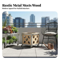 Rolling Plant Stand Space-Saving Flower Pot Holder Multi-Purpose for Cafe Owners