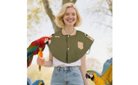 Parrot Owner Shoulder Guard Wear-Resistant Material Anti-Scratch Bird Shawl Toy Attachment Loops for Home