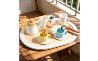 12 Pieces Pretend Tea Party Set Toy Tea Set Smooth Edges Child Plaything for Nursery School