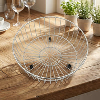 Round Draining Basket in 304 Stainless Steel, Multi-Functional Kitchen Sink Basket, Freestanding Vegetable Washing Basin for Vegetables Fruits