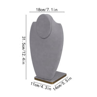Necklace Display Bust Light Elegant Design Jewelry Mannequin Stand Stable Metal Base Portrait Neckline Display Stand for Live Broadcasting, Boutique