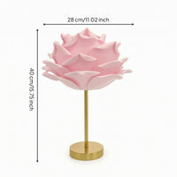 Sculptural Rose Table Lamp Romantic Flower Lamp Ambient Lighting Elegant for Nightstand, Bedroom, Wedding