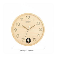 Wooden Cuckoos Clock Solid Wood Cuckoos Clock Silent Sweep Home Decor for Office