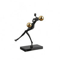 Metal Abstract Figure Sculpture Balancing Figure Statue Minimalist Style Abstract Metal Statue