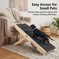 Dog Steps for Bed and Sofa with Portable Foldable Design, Wooden for Small Pets, Solid Wood Construction for Home Use
