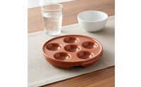 Ceramic Dish Even Heat Distribution Escargot Baking Plate Escargot Plate Easy to Clean Baking Dish Sleek Glaze
